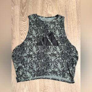 adidas Black and Gray Patterned Muscle Tee